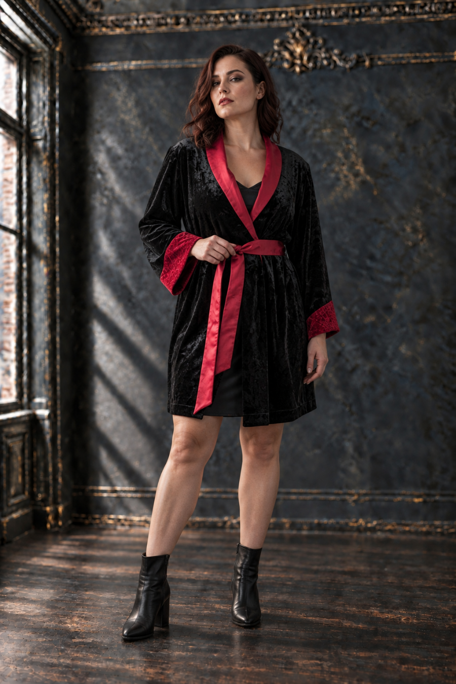 The Veil Robe – Dragon Embroidered Velvet Robe
