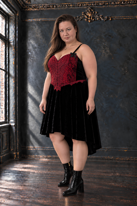 Dragon Inspired Velvet Dress - PRE-ORDER