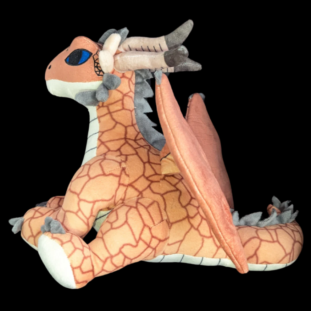 Large Orange Plush Dragon – 12 inches with wings, designed for collectors