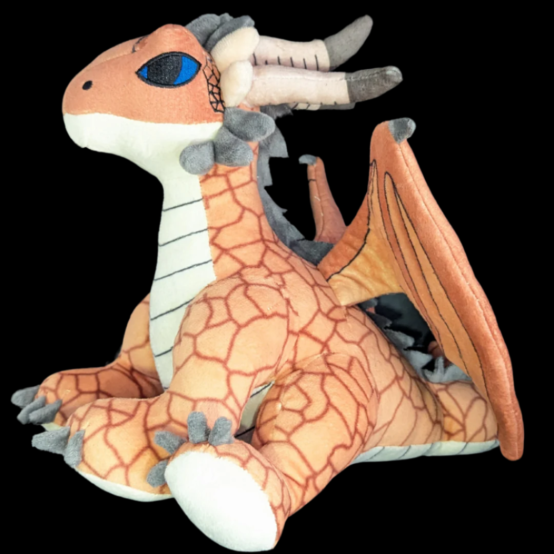 Handcrafted Orange Dragon Stuffed Animal – Fantasy Plush Toy