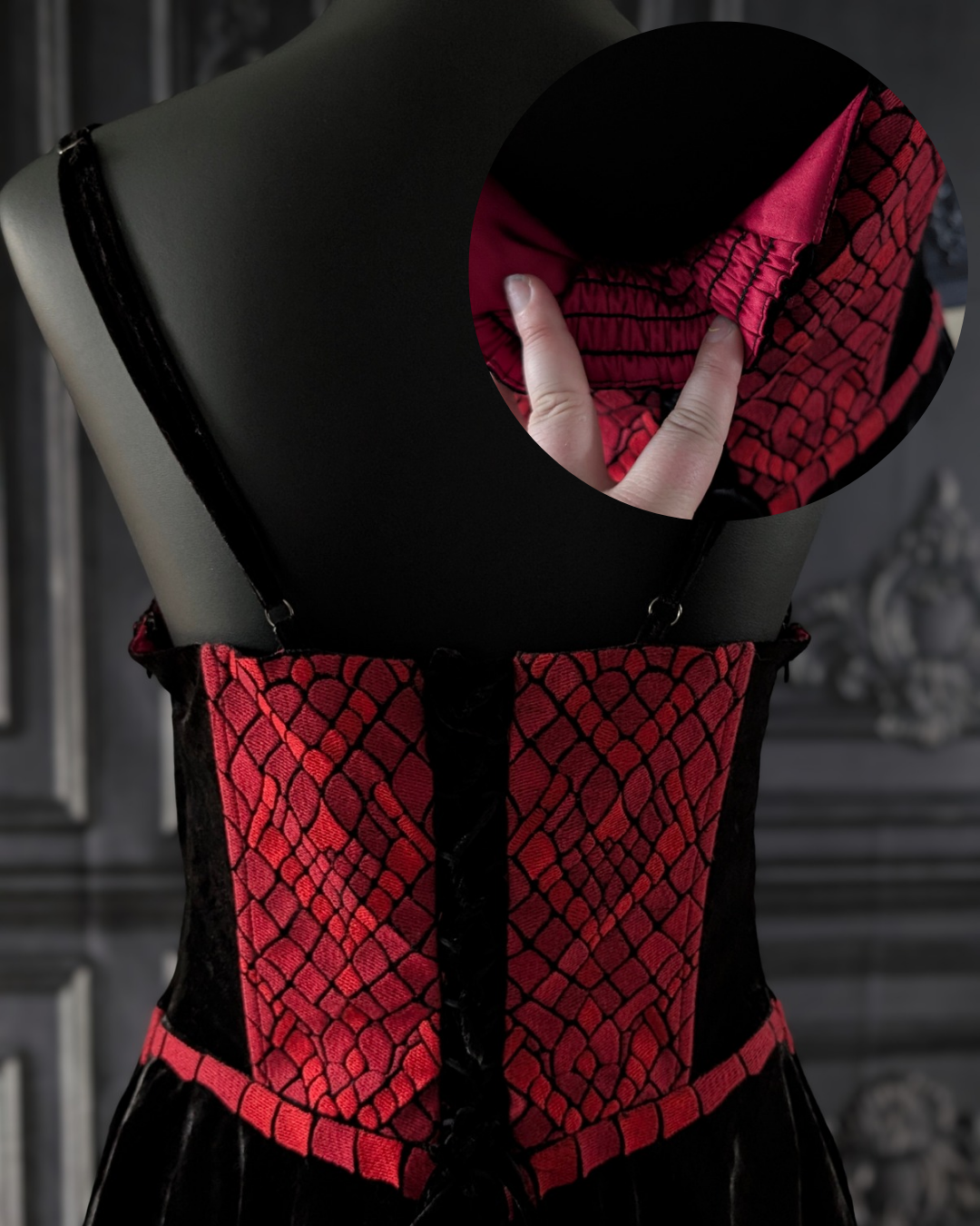 Dragon Inspired Velvet  Dress - PRE-ORDER