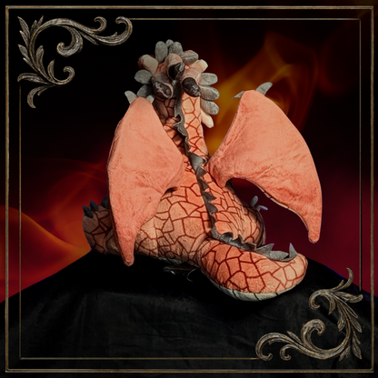 Majestic Orange Dragon Plush – exclusive design by Sarah's Mystery