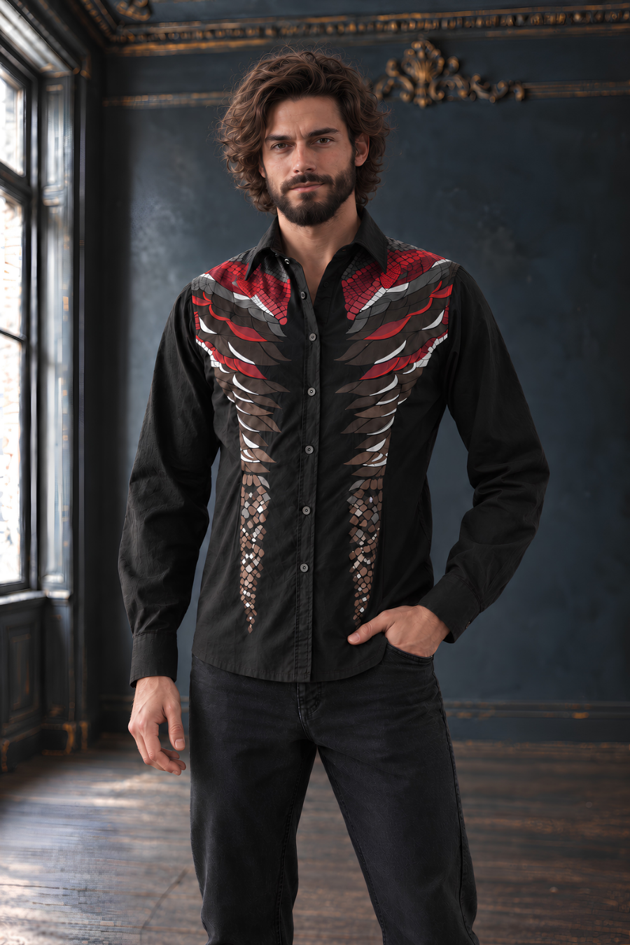 Dragon Scale Dress Shirt - Dark Luxury - PRE-ORDER