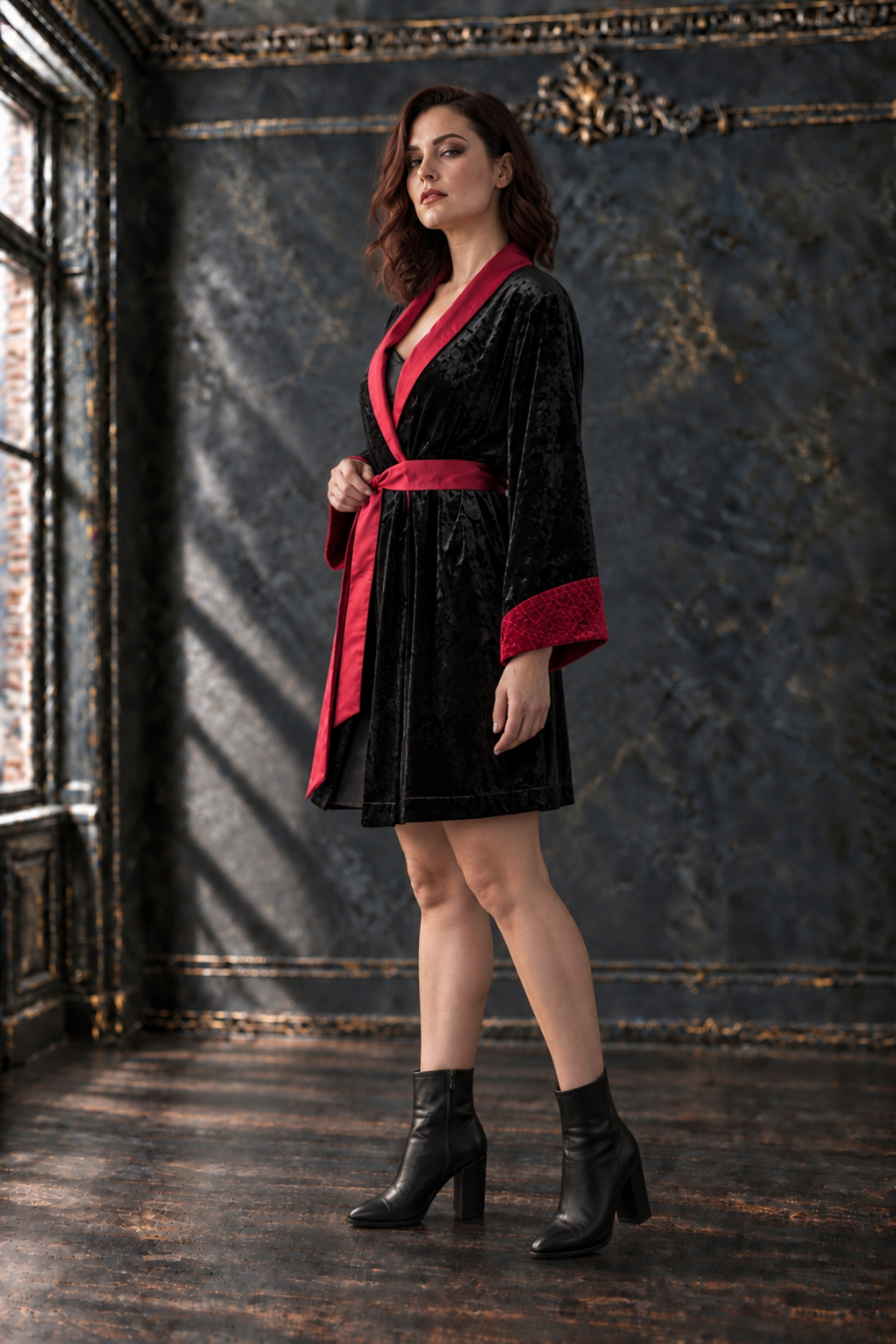 The Veil Robe – Dragon Embroidered Velvet Robe