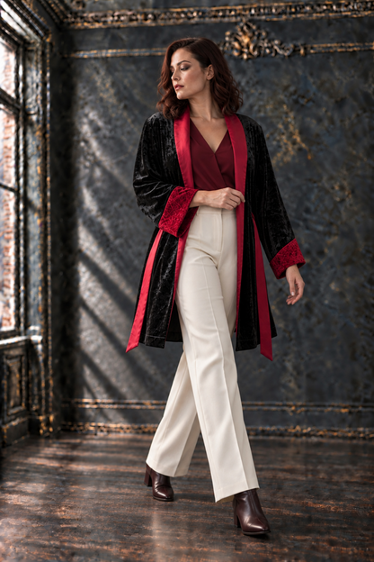 The Veil Robe – Dragon Embroidered Velvet Robe