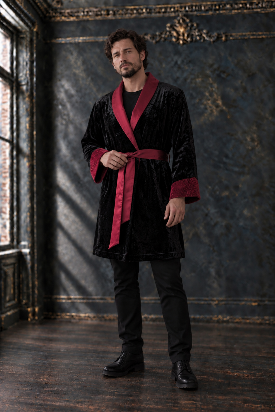 The Veil Robe – Dragon Embroidered Velvet Robe