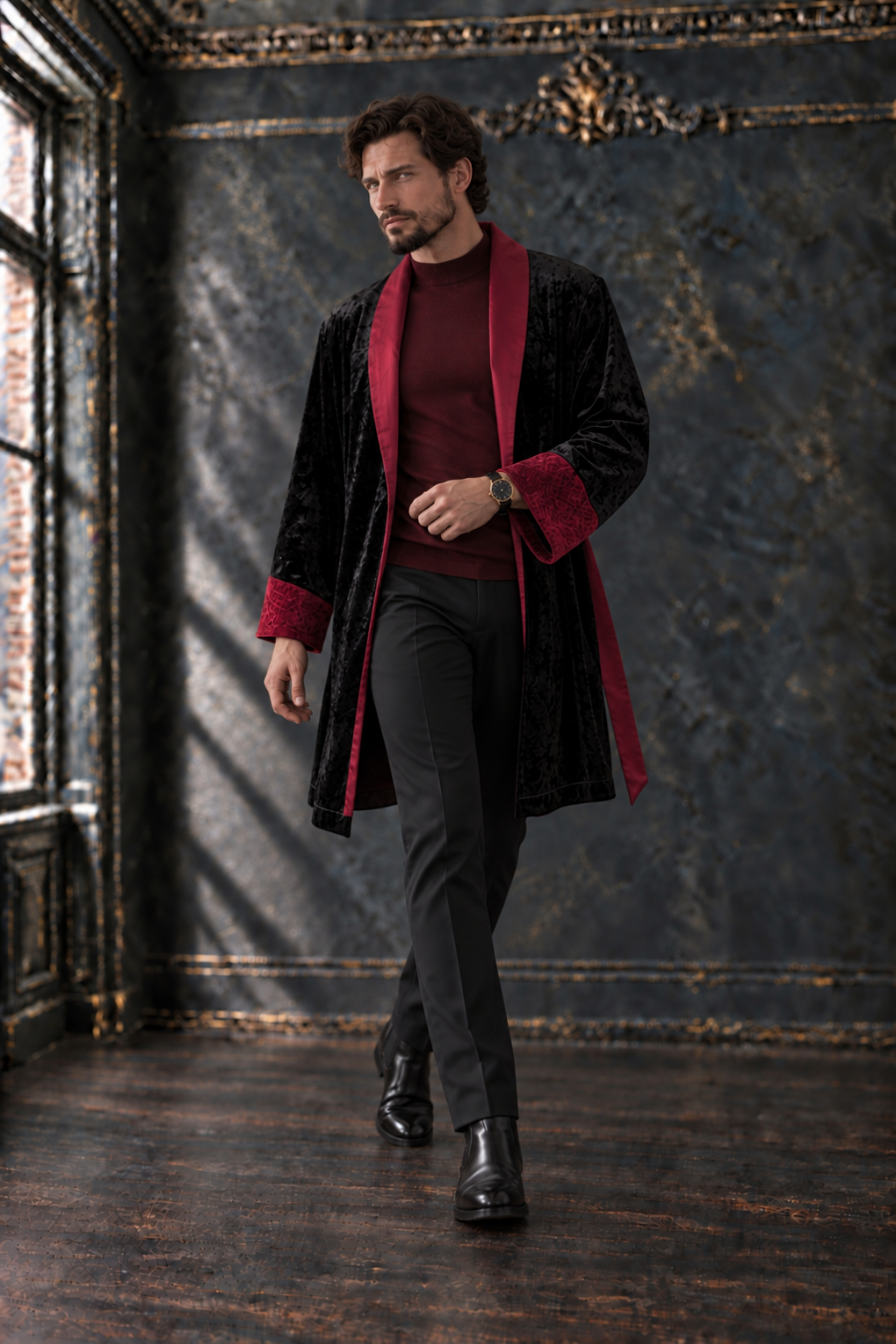The Veil Robe – Dragon Embroidered Velvet Robe