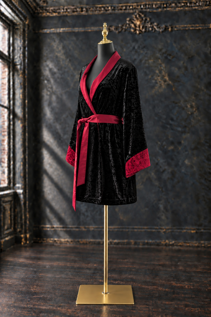 The Veil Robe – Dragon Embroidered Velvet Robe