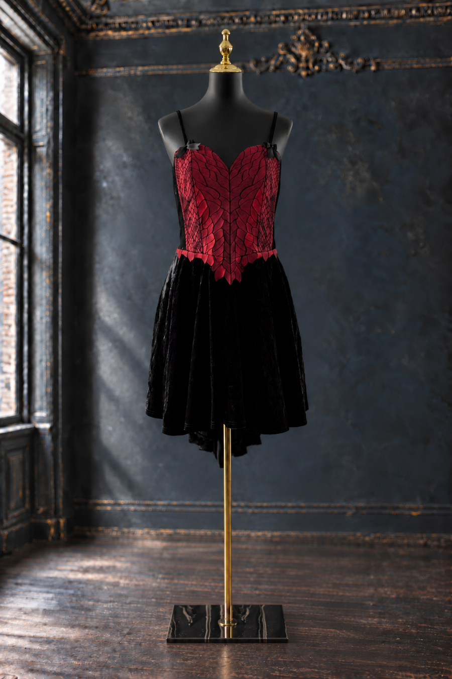 Dragon Corset – Velvet Dress