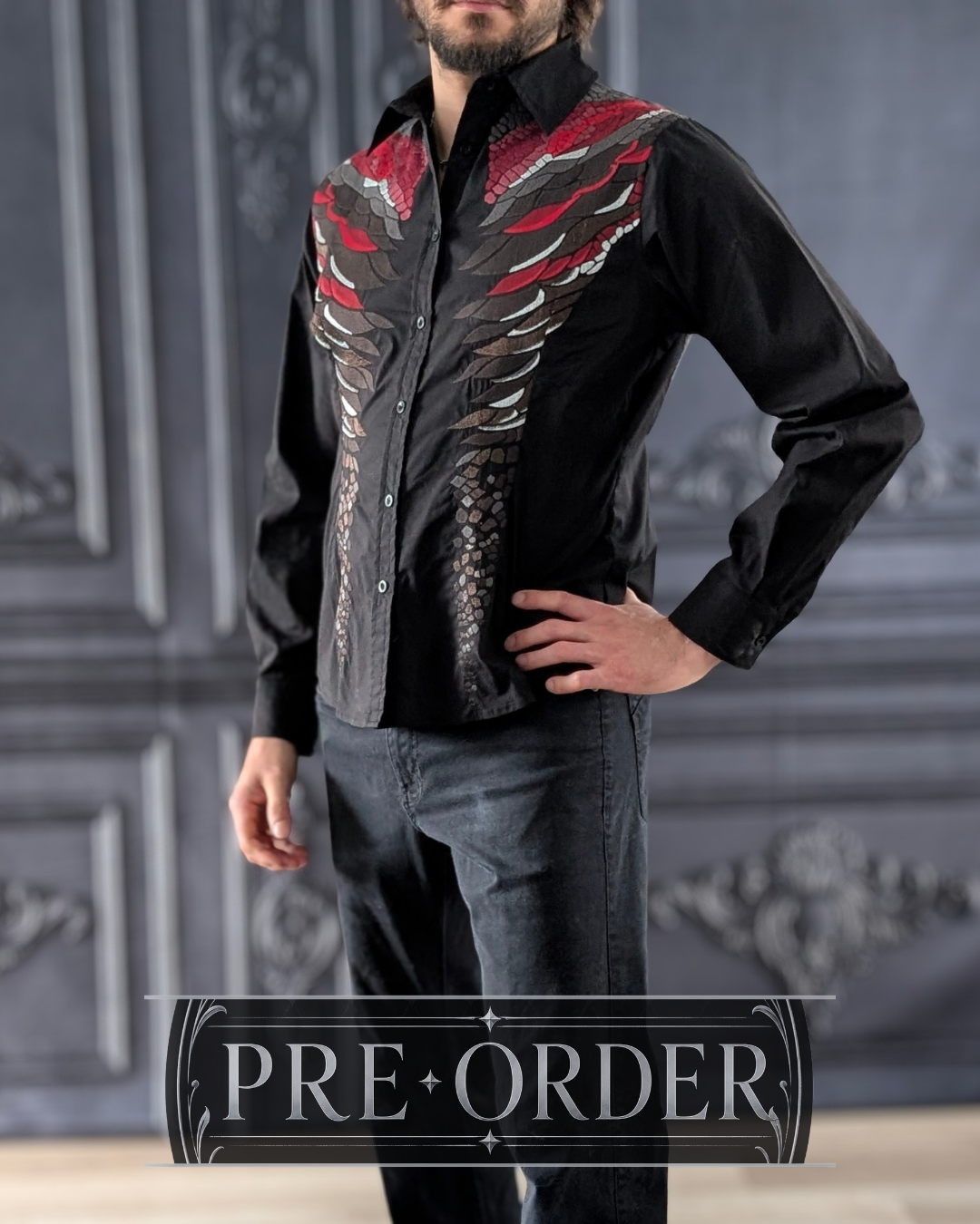 Dragon Scale Dress Shirt - Dark Fantasy - PRE-ORDER